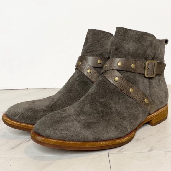 New! Kork-Ease Kenai Gray Suede Booties 6M - Picture 1 of 12